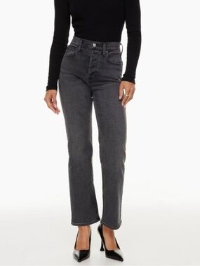 Denim Forum Arlo Women's Black High-Rise Straight Jeans size 32